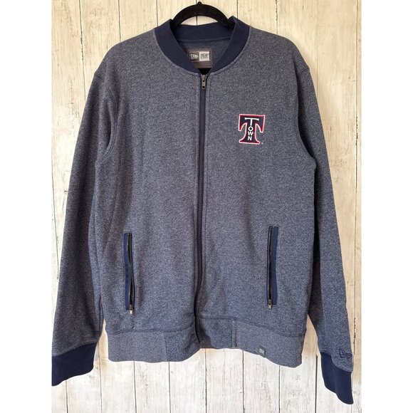 $15 WHEN BUNDLED New Era Full Zip Varsity Sweater Jacket T-Town Logo Men's Large - Picture 1 of 10